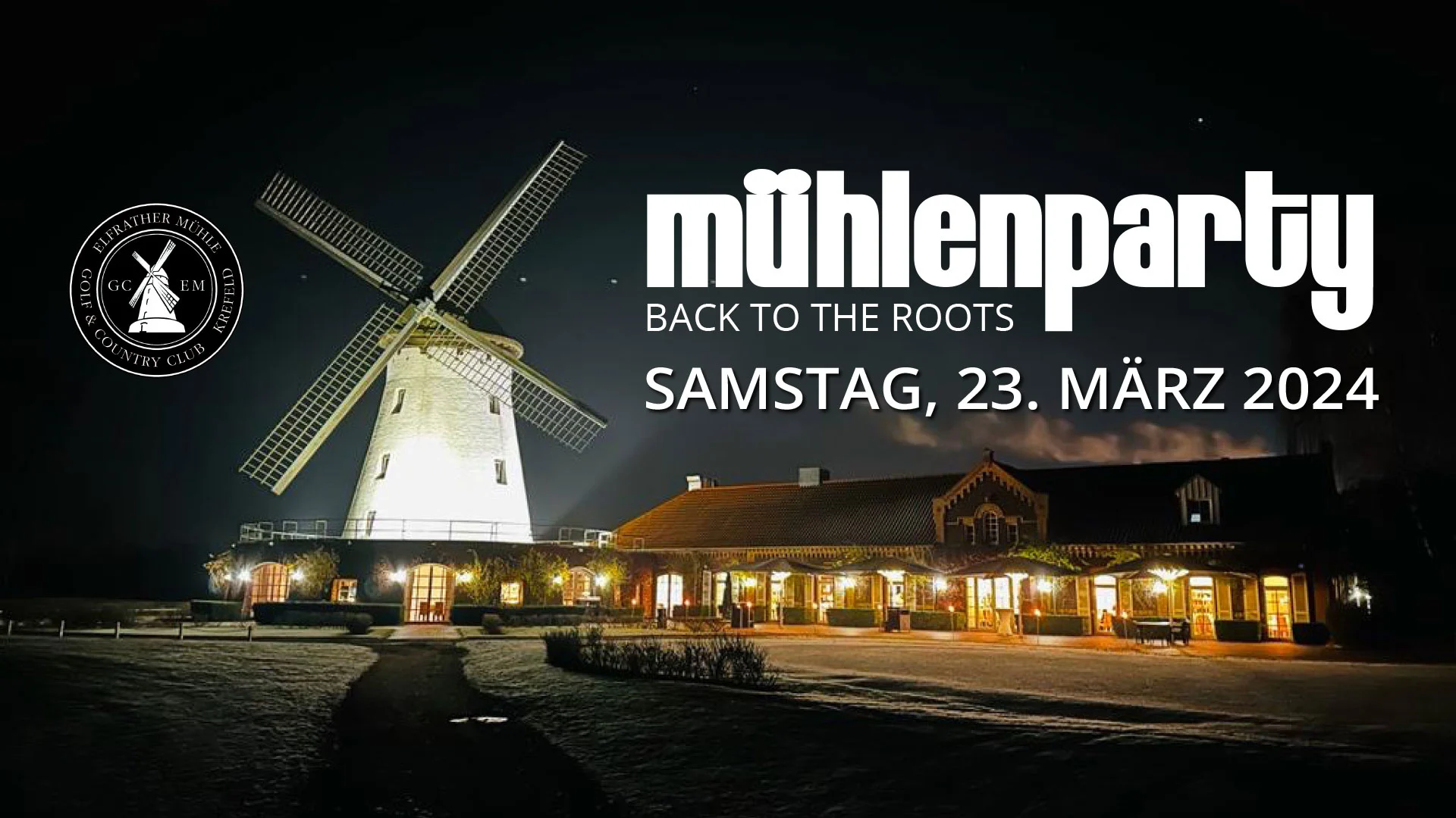 Mühlenparty Plakat März 2024